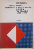 Prasa i społeczność polska we Francji 1920 do 1940