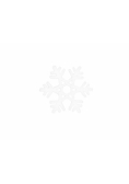 Śnieżynka biała dekoracja drewniana 4cm 12szt