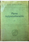 Pisma krytycznoliterackie tom II