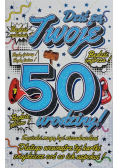 Karnet Urodzinowy z zawieszką 50