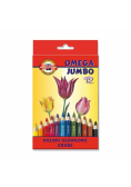 Kredki Omega Jumbo 12 kolorów