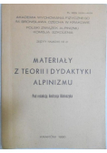 Materiały z teorii i dydaktyki alpinizmu