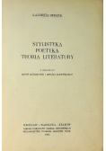 Stylistyka Poetyka Teoria Literatury