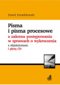 Pisma procesowe i orzeczenia w sprawach o wykroczenia plus CD