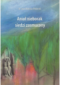 Anioł nieborak siedzi zasmucony