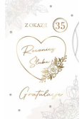 Karnet Rocznica Ślubu wymienne cyfry