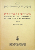 Inwentarz rękopisów tom VI