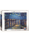 Puzzle 1000 Gwiaździsta noc nad Ronem, van Gogh