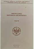 Miscellanea historico archivistica tom XI