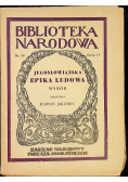 Jugosłowiańska epika ludowa wybór