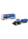 New Holland T7.315 z przyczepą i belami słomy
