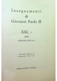 Insegnamenti di Giovanni Paolo II XXI część 1 1998