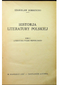 Historja literatury polskiej tom I 1927 r