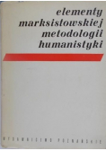 Elementy marksistowskiej metodologii humanistyki