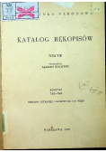 Katalog rękopisów Tom VIII