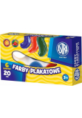 Farby plakatowe 6 kolorów 20ml ASTRA