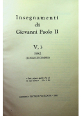 Insegnamenti di Giovanni Paolo II Tom V częęć 3