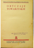 Obyczaje towarzyskie 1938 r.