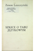 Szkice o tabu językowym