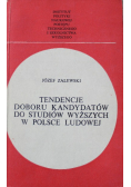 Tendencje doboru kandydatów do studiów wyższych w Polsce Ludowej