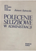 Polecenie służbowe w administracji
