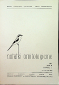 Notatki ornitologiczne Tom 28 Zeszyt 1-4