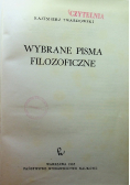 Twardowski Wybrane pisma filozoficzne