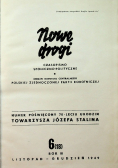 Czasopismo Nowe drogi Nr 6 Rok III 1949 r.