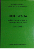 Bibliografia Nauki O Literaturze Polskiej Za 1993
