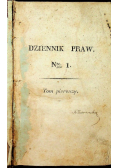 Dziennik praw tom pierwszy