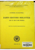 Zarys historii bibliotek od XV do XVIII wieku