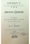 Suplement II The American Language