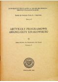 Artykuły programowe awangardy krakowskiej 2