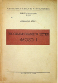 Programowanie w języku Most I