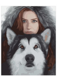 Malowanie po numerach - Wierny przyjaciel 40x50cm