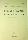 Polski Słownik Biograficzny zeszyt 199