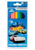 Kredki ołówkowe 12 kolorów Hot Wheels