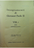 Insegnamenti di giovanni paolo VIII 1