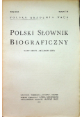 Polski słownik biograficzny Tom XX / 2 zeszyt 85
