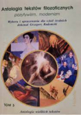 Antologia tekstów filozoficznych Tom III