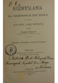 Rozmyślania na wszystkie dni roku Tom III 1895 r