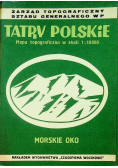 Tatry Polskie Mapa topograficzna Zakopane