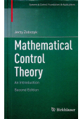 Mathematical Control Theory An Introduction