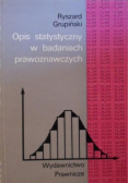 Opis statystyczny w badaniach prawoznawczych