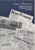 Listy z Poznania Wybór Felietonów Z Drugiej Połowy XIX Wieku