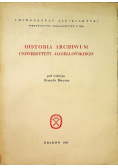 Historia archiwum uniwersytetu jagiellońskiego