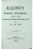 Klejnoty poezyi polskiej Reprint z 1882 r.  Miniatura