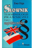 Słownik terminologii prawniczej Część 2 Angielsko-polska