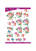 Papier do decoupage 3D kwiaty róże arkusz