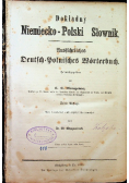 Dokładny Niemiecko - Polski Słownik 1854 r.